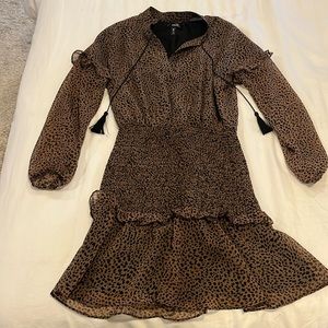 Aqua cheetah print dress